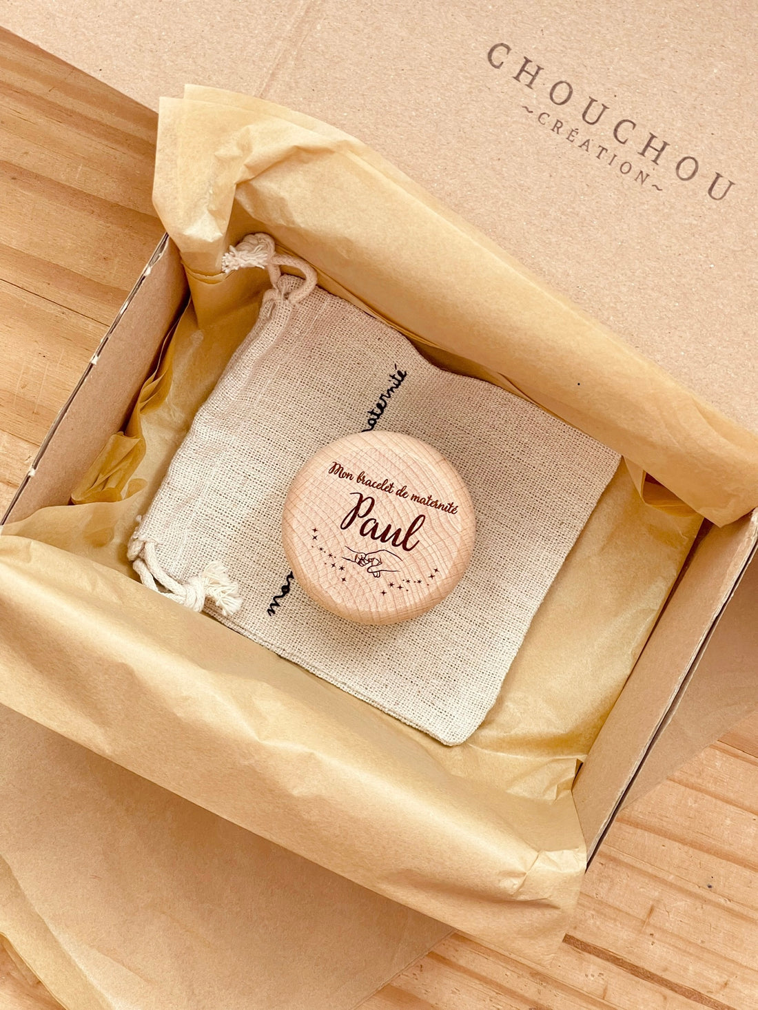 Boîte à souvenir « Mon bracelet de maternité » personnalisée ✨
