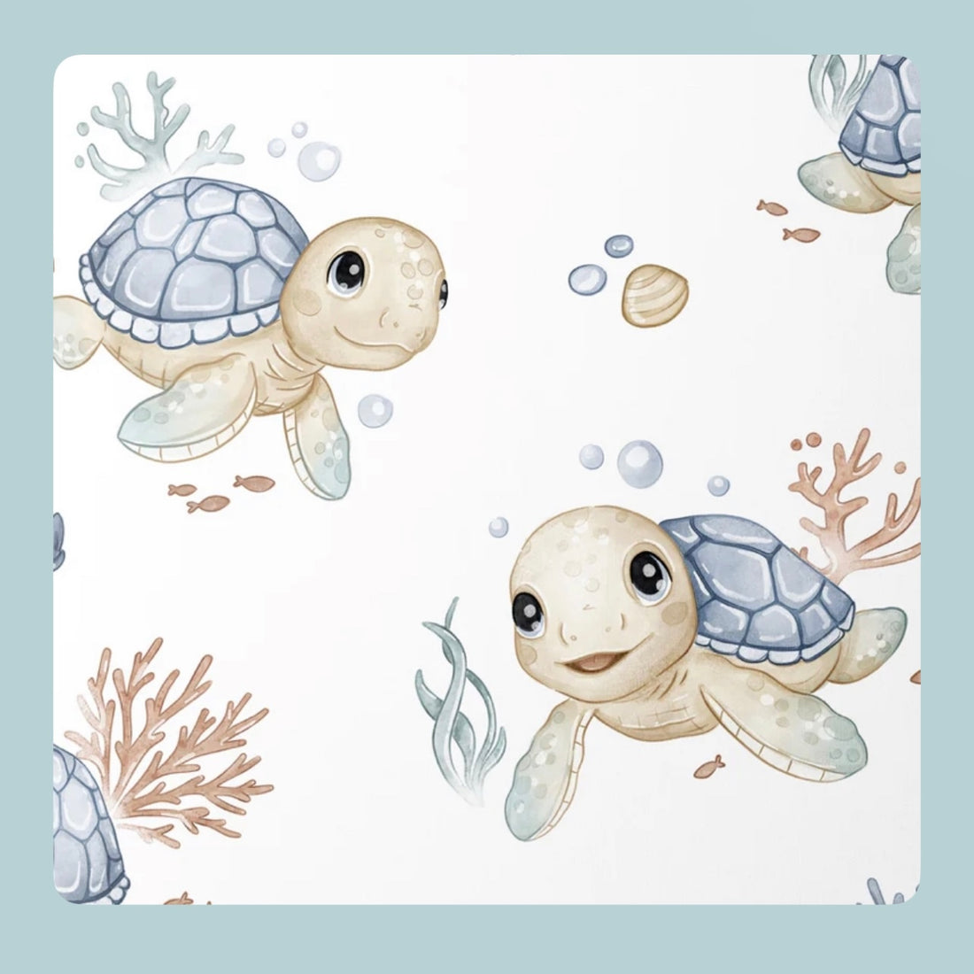 Coffret naissance Carnet de santĂ© + Brosse et peigne personnalisĂ© «Tortues » đđ©”