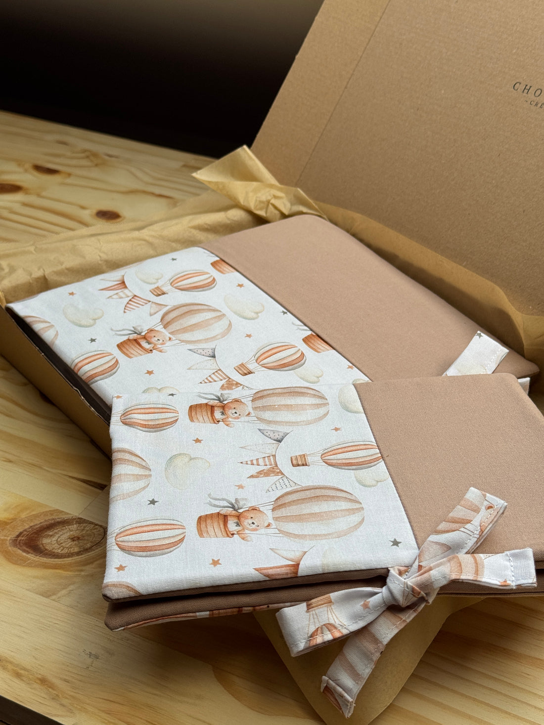 Coffret naissance Album photo + Carnet de santé Doux Voyage 🤎