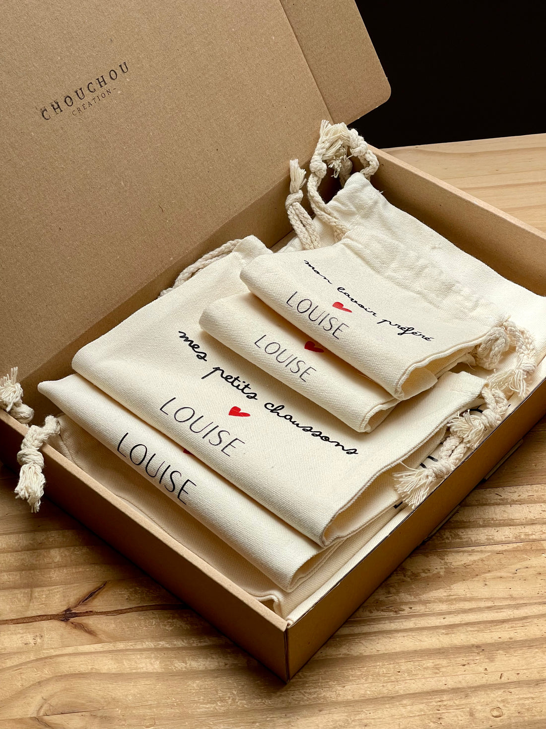 Coffret « Mes souvenirs de naissance » - 6 Pochons personnalisés ♥️
